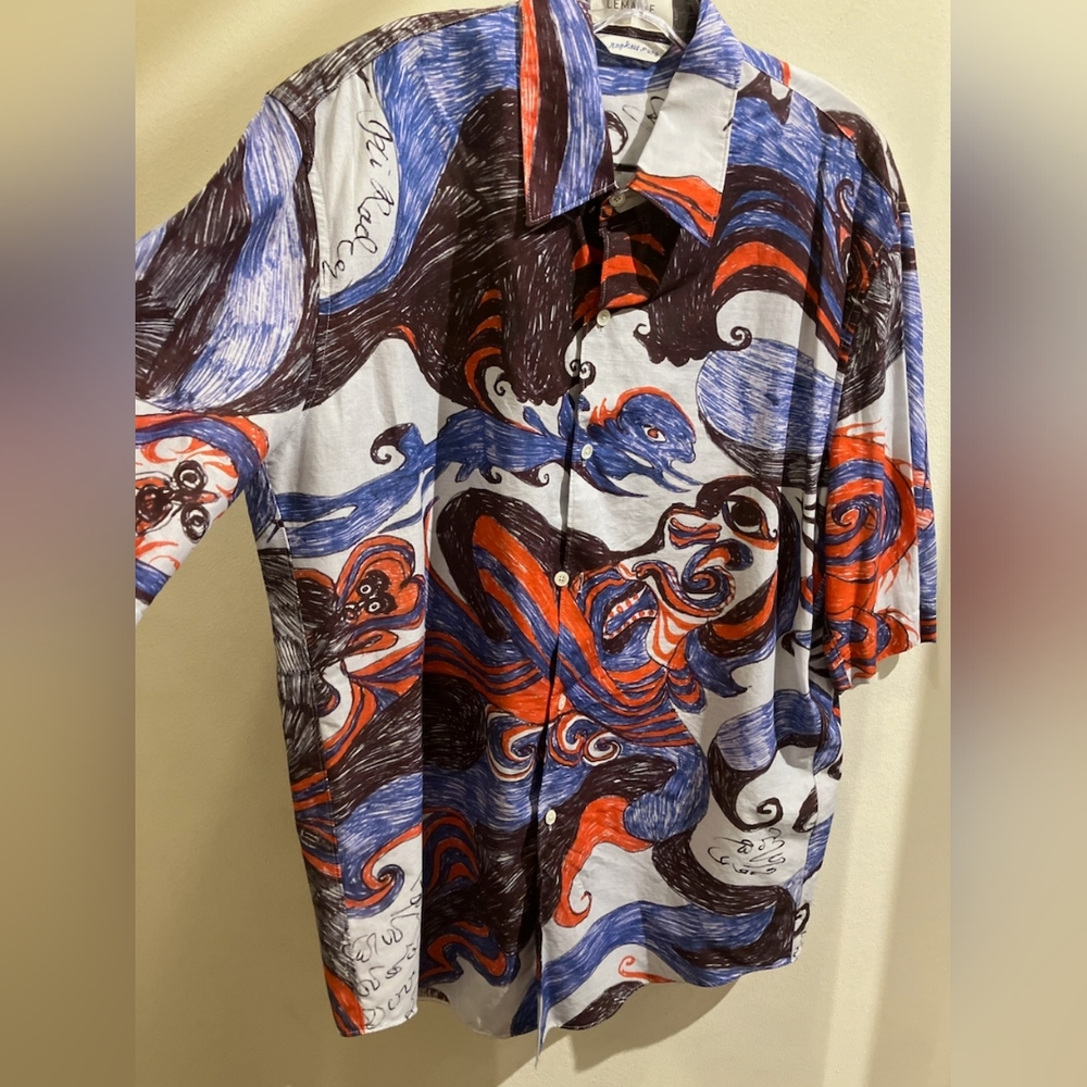 Marked sz S oversized NWT unisex $1395 Lemaire short sleeve shirt - Picture 4 of 5